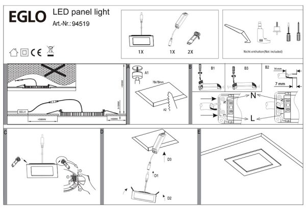 Eglo 94519 - LED podhledové svítidlo FUEVA 1 LED/2,7W/230V