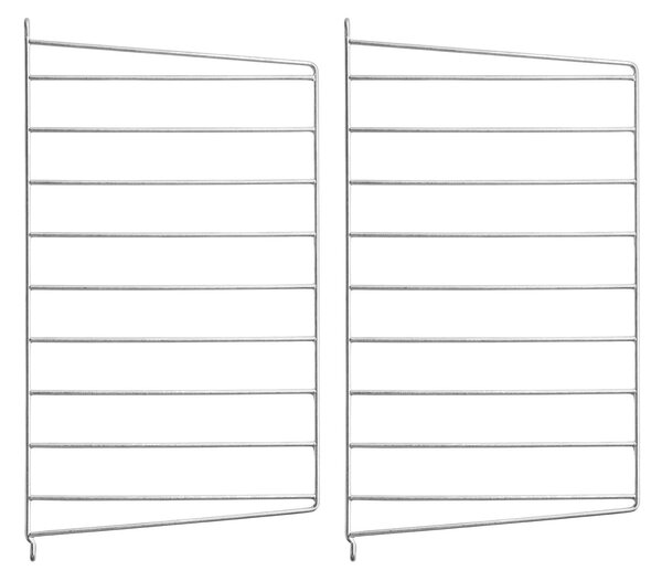 STRING Nástěnný panel 50 x 30 cm, Galvanized, 2 kusy