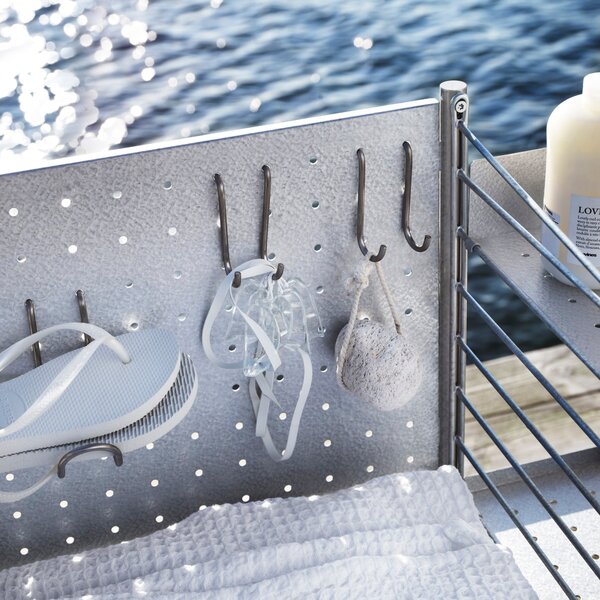 STRING Sada háčků k zadnímu panelu 4ks, Stainless Steel