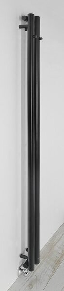 Sapho Sapho, PILON topné těleso 122x1800mm, se 2 háčky, černá mat, IZ124T