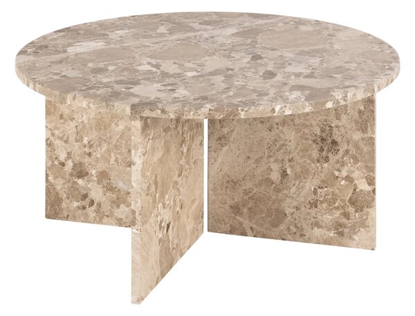 Actona Konferenční stolek Vega 90 cm hnědý mramor Latte