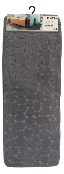 Předložka do koupelny Stones, 45x120 cm, grafitová