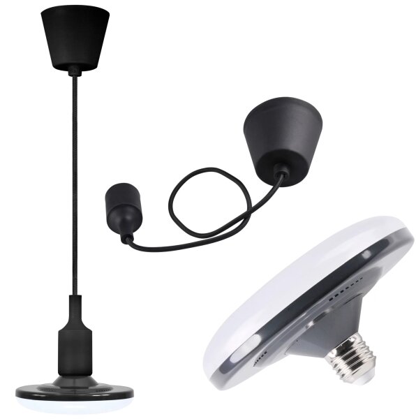 LED Závěsné svítidlo KIKI 1xE27/10W/230V černé