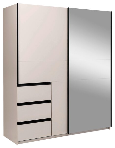 ŠATNÍ SKŘÍŇ S POSUVNÝMI DVEŘM, kašmírová, 175/210/61,5 cm P & B - Šatní skříně, Online Only