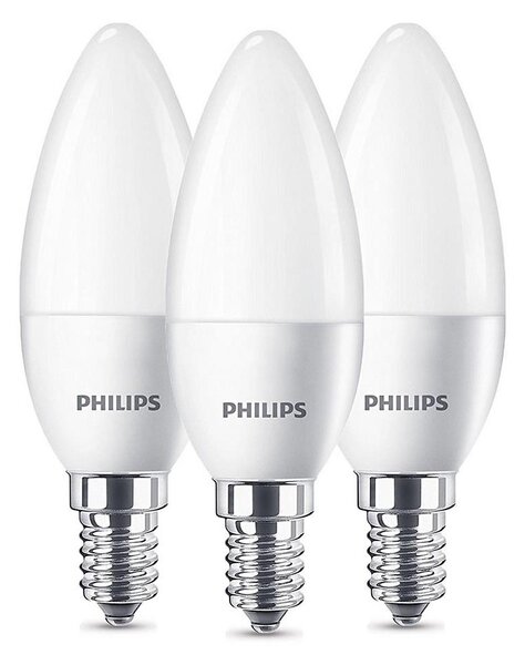SADA 3x LED Žárovka Philips B35 E14/5,5W/230V 2700K