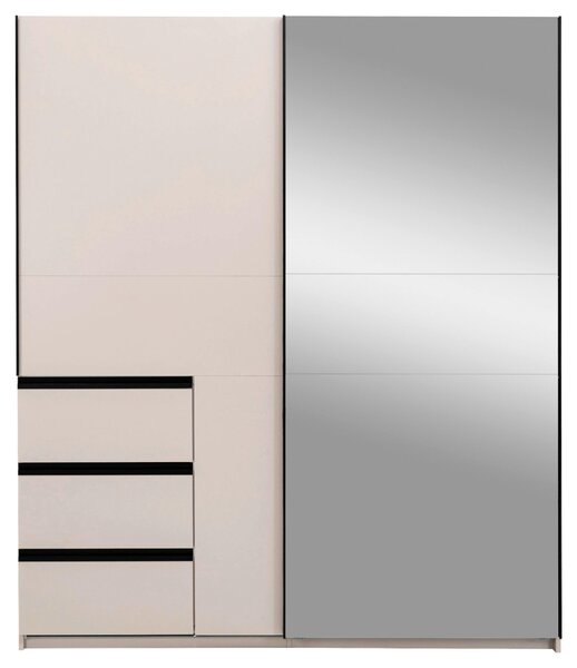 ŠATNÍ SKŘÍŇ S POSUVNÝMI DVEŘM, kašmírová, 175/210/61,5 cm P & B - Šatní skříně, Online Only