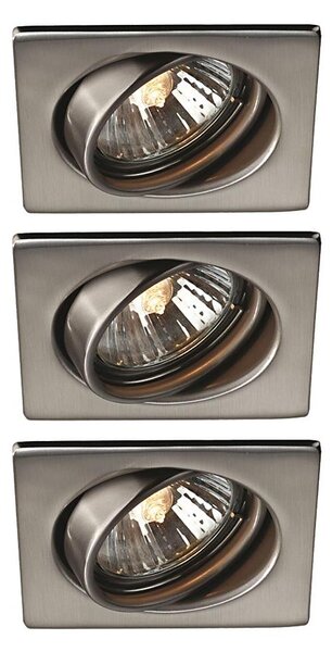 Philips Massive 59323/17/PN - SADA 3x Koupelnové svítidlo QUARTZ 1xGU10/50W/230V