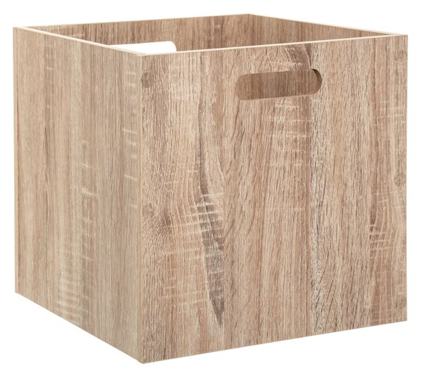 Úložný box Wood, 31x31x31 cm, hnědá