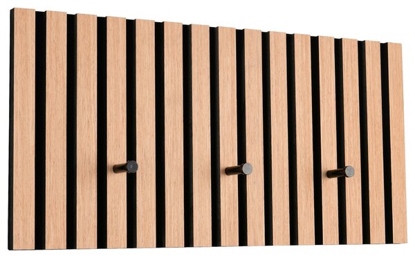 ŠATNÍ PANEL, černá, dub artisan, 60/30/7 cm Xora - Šatní panely