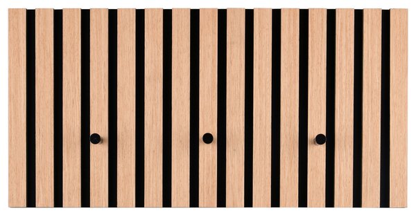 ŠATNÍ PANEL, černá, dub artisan, 60/30/7 cm Xora - Šatní panely