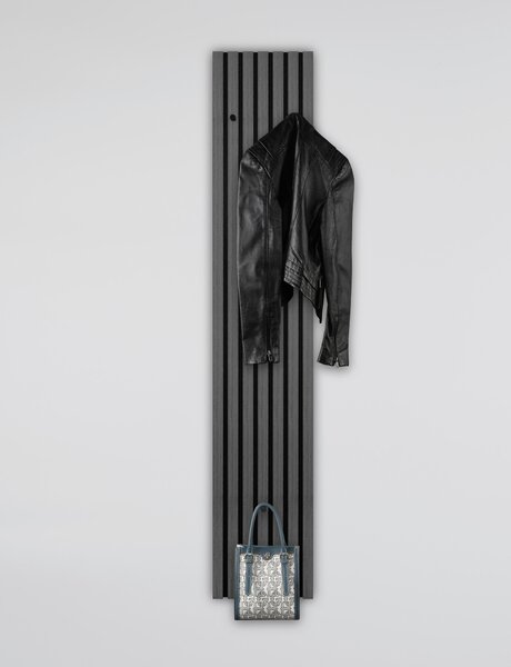 ŠATNÍ PANEL, šedá, černá, 25/160/7 cm Xora - Šatní panely
