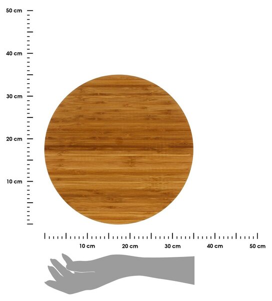 Dřevěný otočný servírovací tác Wood, (fi) 35 cm