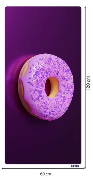 PIPPER. Samolepící textilní tapeta "Donuts 3"