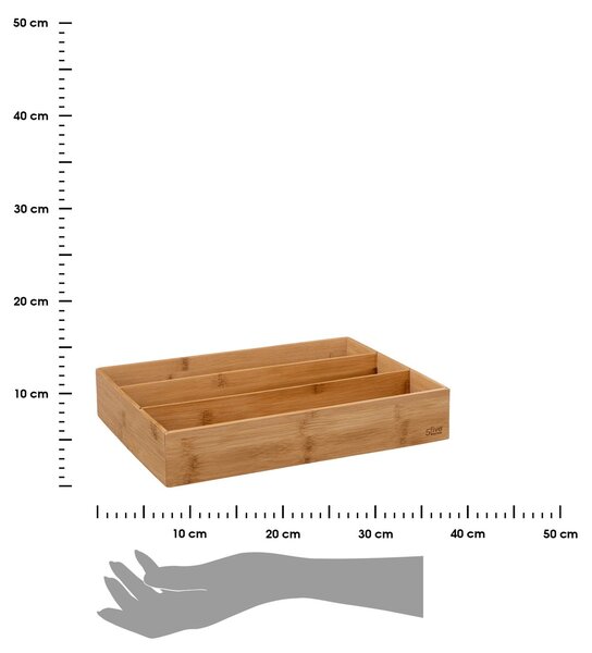 Dřevěný kuchyňský organizér Bamb2, 38x28cm