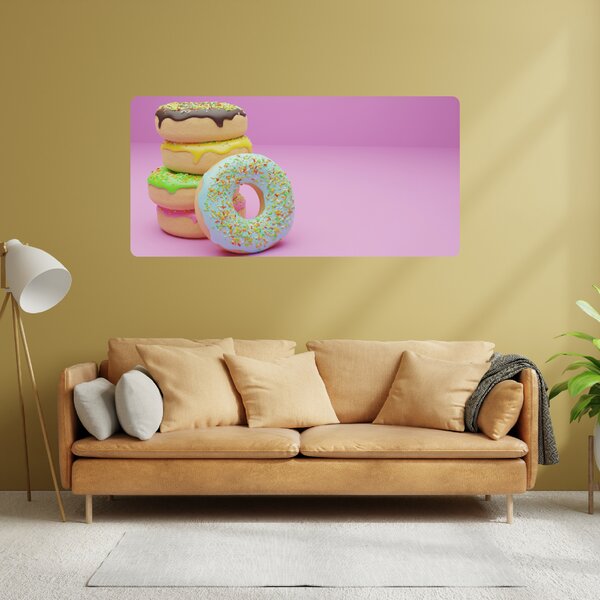 PIPPER. Samolepící textilní tapeta "Donuts 4"