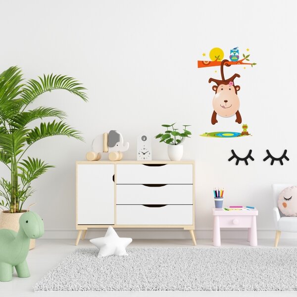 LED Dětské nástěnné svítidlo MONKEY LED/0,6W/3xAAA