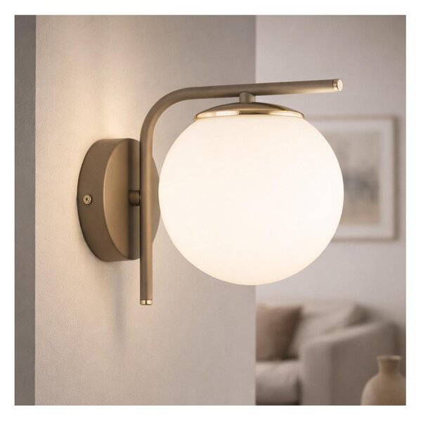 Brilagi - Nástěnná lampa MILO ECRU 1xE27/60W/230V béžová/zlatá