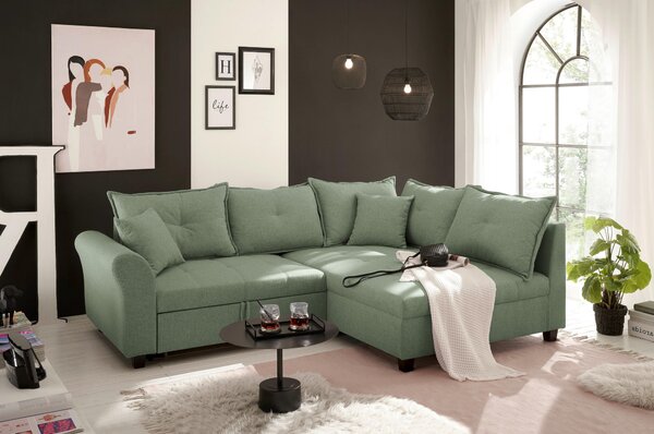 ROHOVÁ SEDAČKA, textil, zelená Livetastic - Sedací soupravy, Online Only