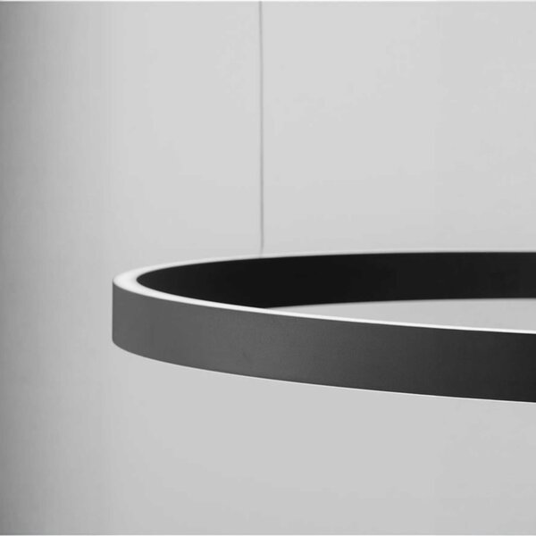 Nova Luce Elowen LED závěsné kruhové svítidlo StříbrnáØ98cm