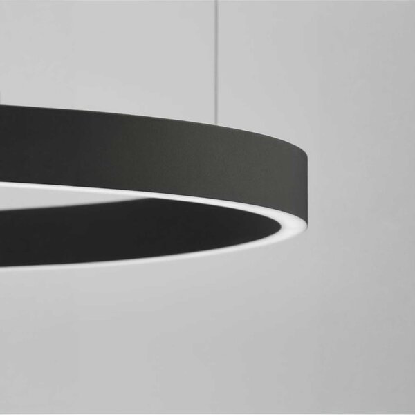 Nova Luce Elowen LED závěsné kruhové svítidlo StříbrnáØ98cm