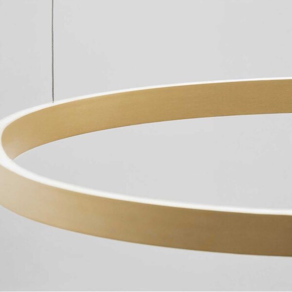 Nova Luce Elowen LED závěsné kruhové svítidlo StříbrnáØ98cm