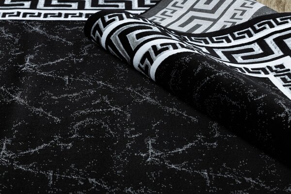 Dywany Łuszczów, Kusový koberec Gloss 2813 87 greek black/grey, 280x370, černobílá, chodba / předsíň