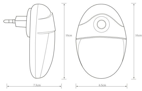 Globo 31934W - LED Orientační svítidlo do zásuvky CHASER 4xLED/0,6W/230V