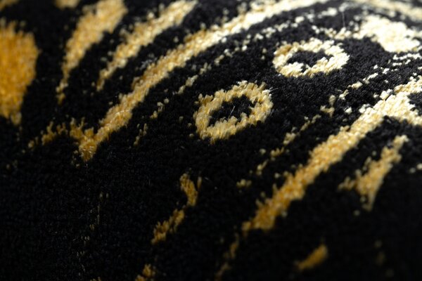 Dywany Łuszczów, AKCE: 200x290 cm Kusový koberec Gloss 408C 86 glamour black/gold, černá, chodba / předsíň