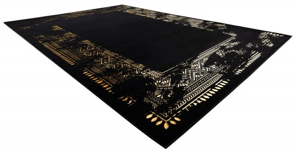 Dywany Łuszczów, AKCE: 200x290 cm Kusový koberec Gloss 408C 86 glamour black/gold, černá, chodba / předsíň
