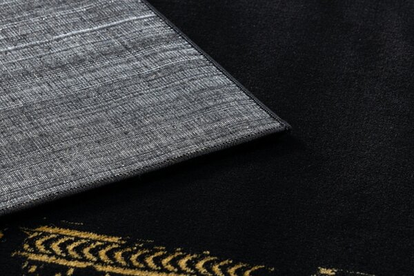 Dywany Łuszczów, AKCE: 200x290 cm Kusový koberec Gloss 408C 86 glamour black/gold, černá, chodba / předsíň
