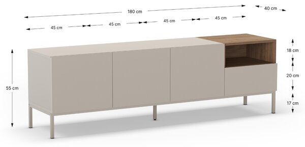 -25 % Dny MOMENTI– Marckeric TV stolek Cailin 180 x 40 cm