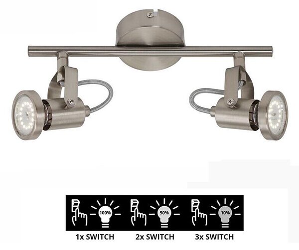 Briloner 2712-022 - LED Stmívatelné bodové svítidlo SEMPLICE 2xGU10/5W/230V