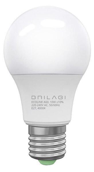 LED Žárovka ECOLINE A60 E27/10W/230V 4000K - BRILAGI
