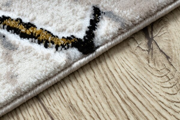 Dywany Łuszczów, Kusový koberec Gloss 529A 53 3D mramor ivory/beige, 80x150, béžová, kancelář