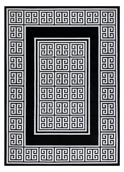 Dywany Łuszczów Kusový koberec Gloss 6776 85 greek black/ivory ROZMĚR: 80x150