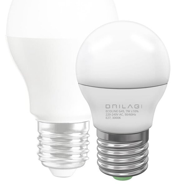 LED Žárovka ECOLINE G45 E27/7W/230V 3000K - Brilagi