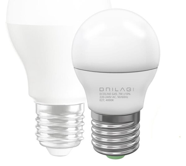 LED Žárovka ECOLINE G45 E27/7W/230V 4000K - Brilagi