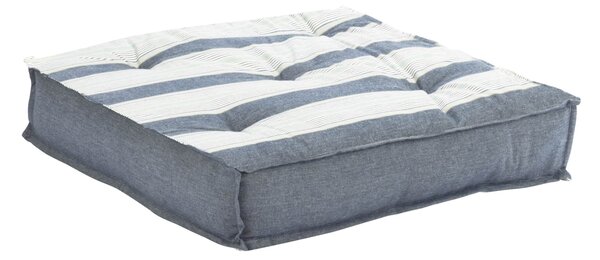 Bavlněný sedák Blue / White / Grey 60 × 60 cm