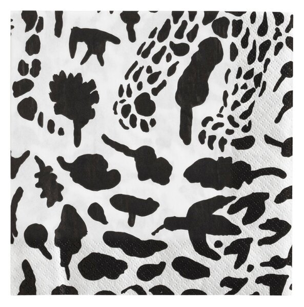 Ubrousky Oiva Toikka Cheetah 33x33cm, 20ks / černo-bílé