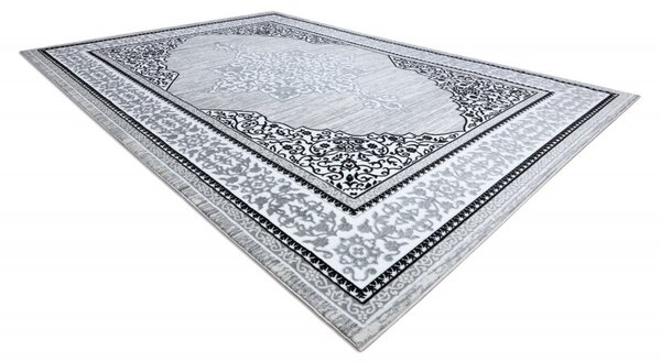 Dywany Łuszczów, AKCE: 80x150 cm Kusový koberec Gloss 8490 52 Ornament ivory/grey, šedá, chodba / předsíň
