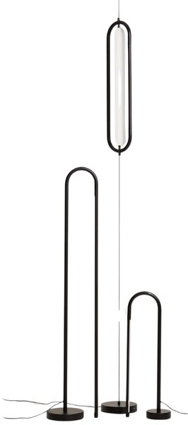 Kave Home Černá kovová stolní LED lampa Bow 60 cm