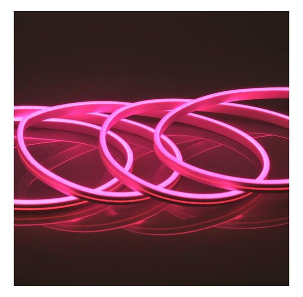 LED Pásek NEON 2 m LED/17W/12V IP65 růžová
