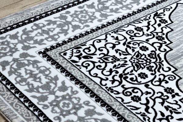 Dywany Łuszczów, AKCE: 80x150 cm Kusový koberec Gloss 8490 52 Ornament ivory/grey, šedá, chodba / předsíň