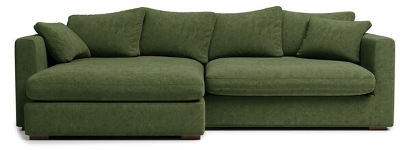 Tmavě zelená rohová pohovka (levý roh) Comfy – Scandic