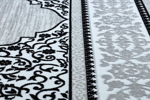 Dywany Łuszczów, AKCE: 80x150 cm Kusový koberec Gloss 8490 52 Ornament ivory/grey, šedá, chodba / předsíň