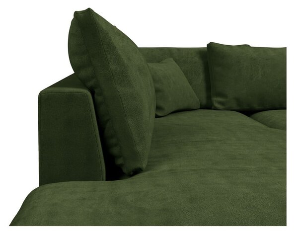 Tmavě zelená rohová pohovka (levý roh) Comfy – Scandic