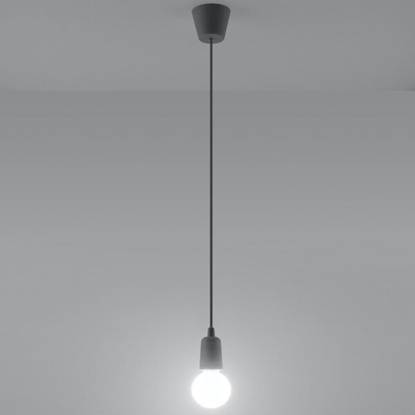 Sollux SL.0575 - Lustr na lanku DIEGO 1xE27/60W/230V šedá