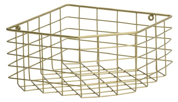 Drátěná rohová polička Antique Brass