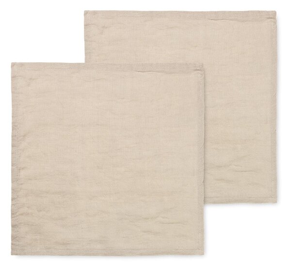 Lněné ubrousky Linen Natural – set 2 ks