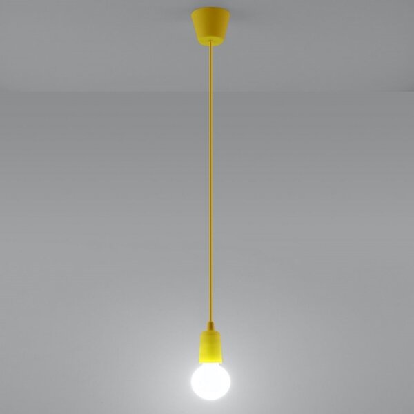 Sollux SL.0578 - Lustr na lanku DIEGO 1xE27/60W/230V žlutá